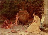 Sophie Gengembre Anderson Canvas Paintings - When The Heart Is Young